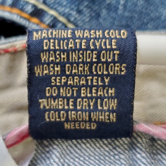 Vintage Marithe Francois Girbaud Medium Wash Wide Legs Jeans Size 34M - Picture 14 of 15